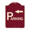 Signmission Parking with Arrow Pointing Left Heavy-Gauge Aluminum Architectural Sign, 24" x 18", BU-1824-24519 A-DES-BU-1824-24519 - alternate 1